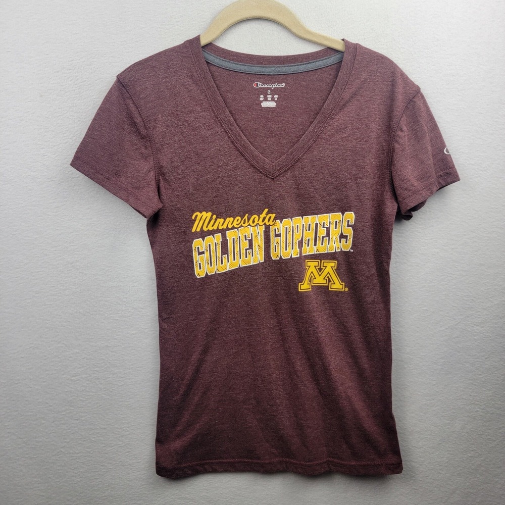 Champion Minnesota Golden Gophers T Shirt Size Small V Neck
